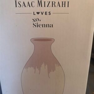 Isaac Mizrahi Sienna Pink and Cream Decorative Vase